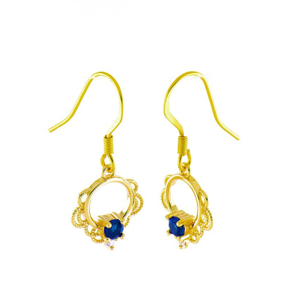 Cubic Zirconia Victorian Style Earrings - Picture 1 of 2